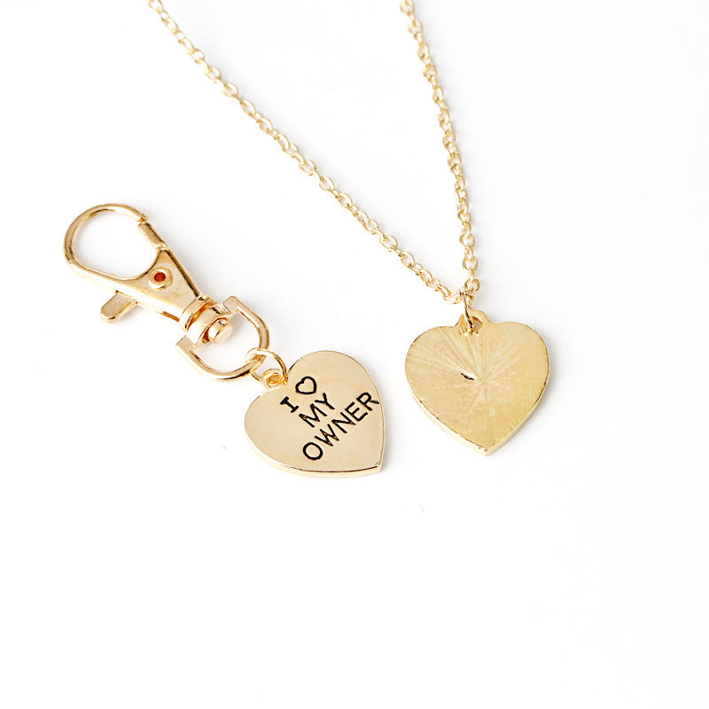 love My OwnerI love My Dog Pet Dog Bone Necklace