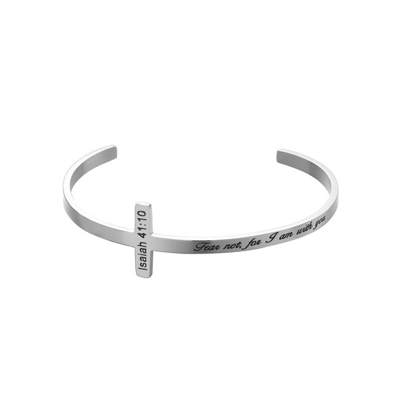 Special titanium steel bracelet with lettering