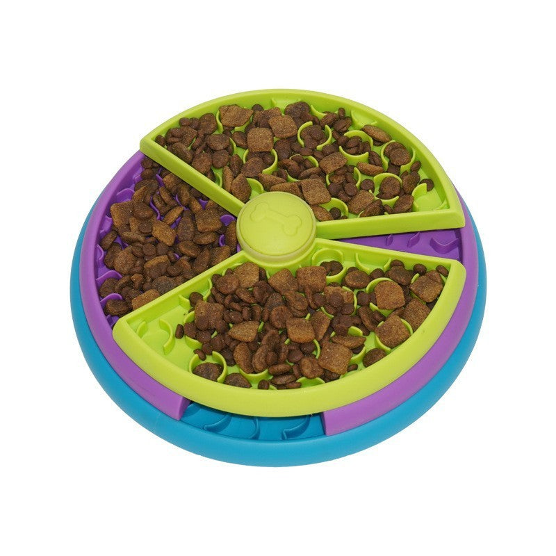 Household Pet Three-layer Slow Feeding Bowl Puzzle Rotating Feeder