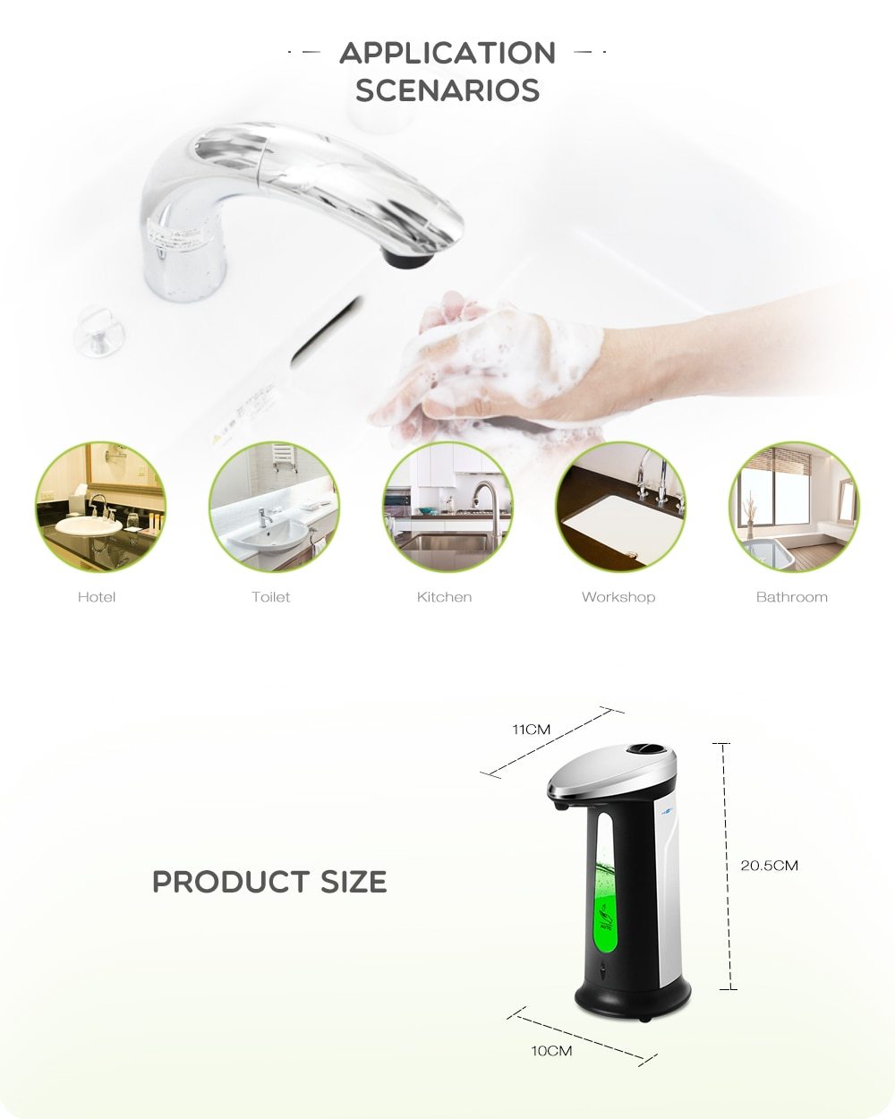 Automatic Liquid Soap Dispenser Smart Sensor Touchless 400Ml