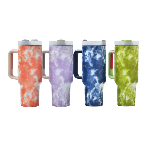 16 Pics-40oz-tiedye tumblers-with-handle