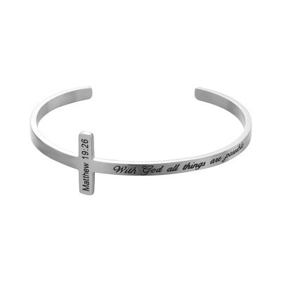 Special titanium steel bracelet with lettering