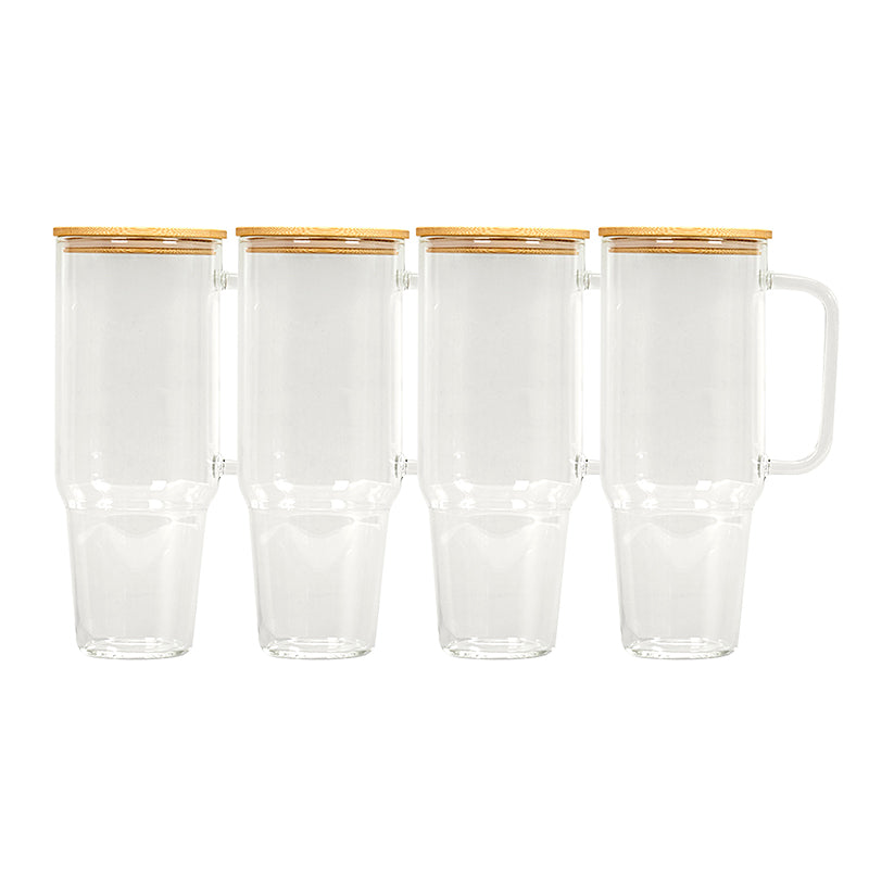 12pics 32oz-sublimation-clear-glass-tumbler-with-handle-bamboo-lid-1-800x800