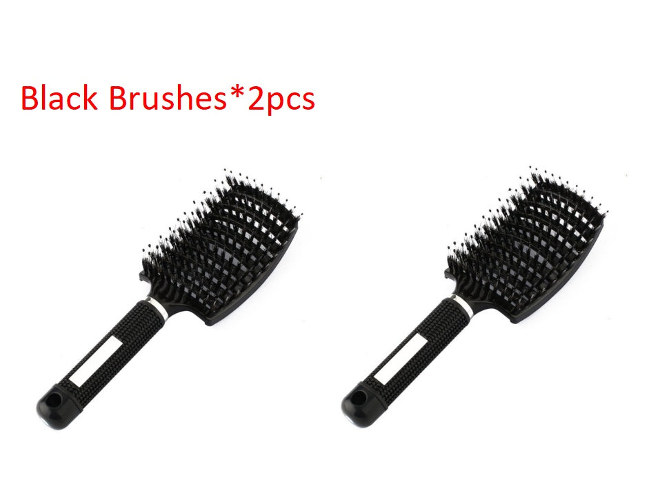 Hairbrush Anti Klit Brushy Haarborstel Women Detangler Hair Brush Bristle Nylon Scalp Massage Teaser Hair Brush Comb