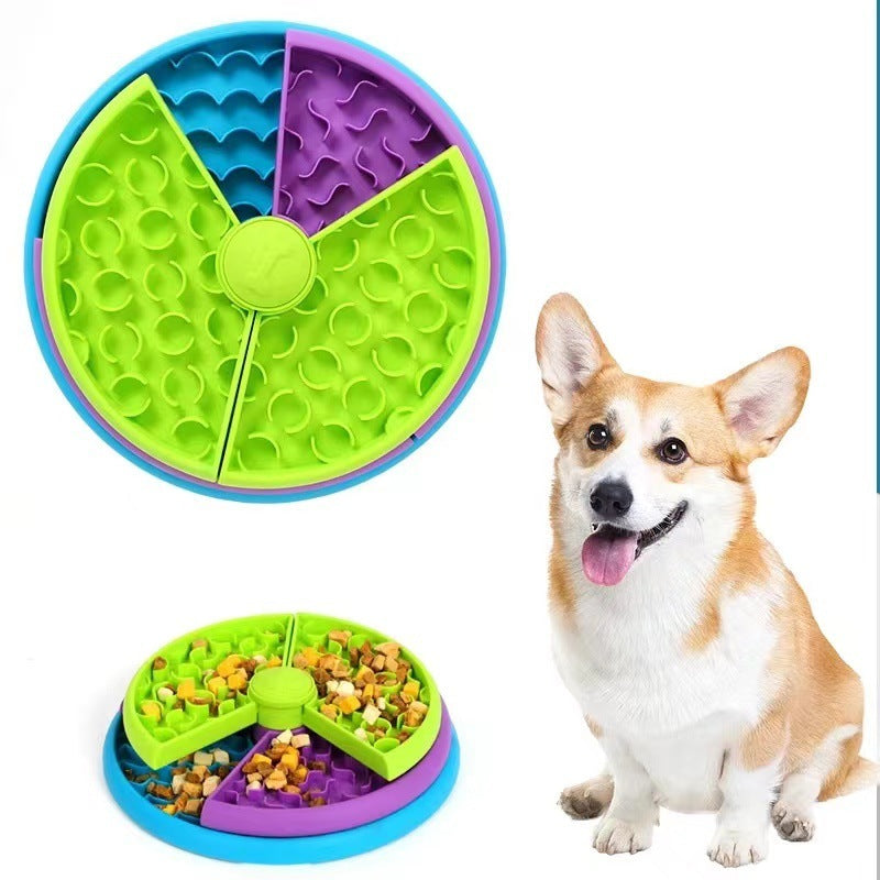 Household Pet Three-layer Slow Feeding Bowl Puzzle Rotating Feeder