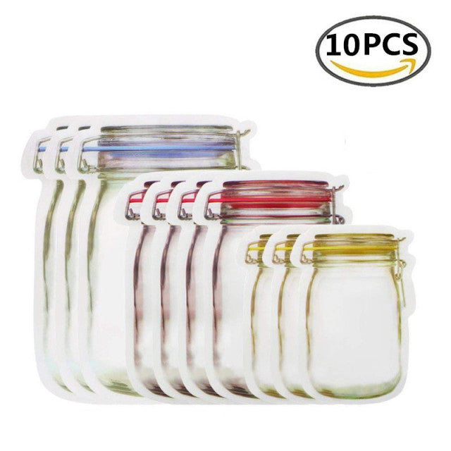 PORTABLE REUSABLE SEAL FOOD STORAGE BAGS