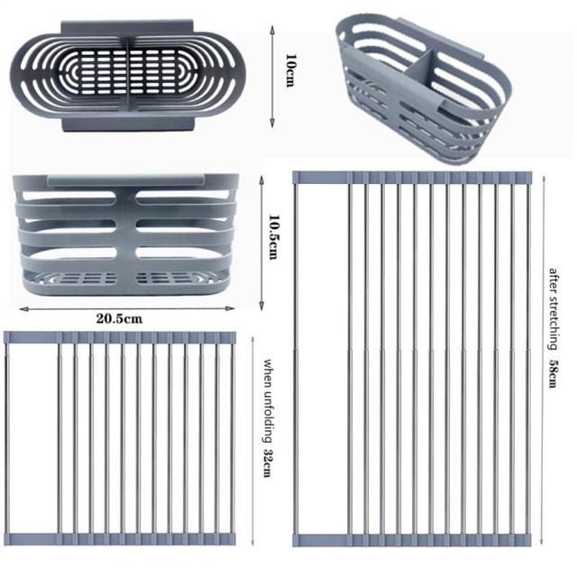 Folding Telescopic Drain Rack