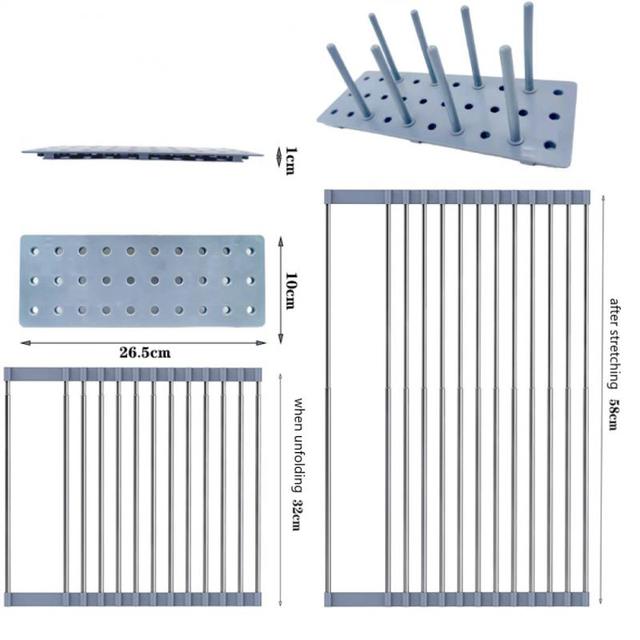 Folding Telescopic Drain Rack